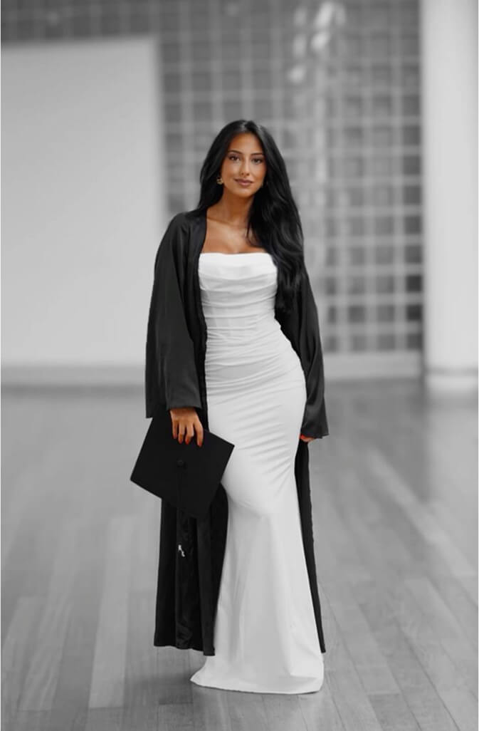 Classic A-Line Dress for Graduation
