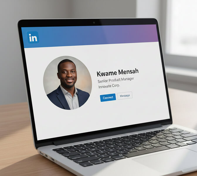 LinkedIn profile statistics showing the importance of professional headshots for Black professionals