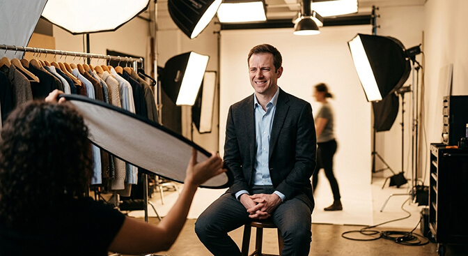 Timeline showing the friction points of booking a traditional headshot photographer from scheduling to final delivery taking weeks