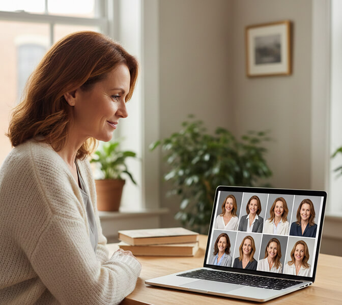 Quick reference checklist comparing DIY photographer and AI headshot lighting options for mature faces