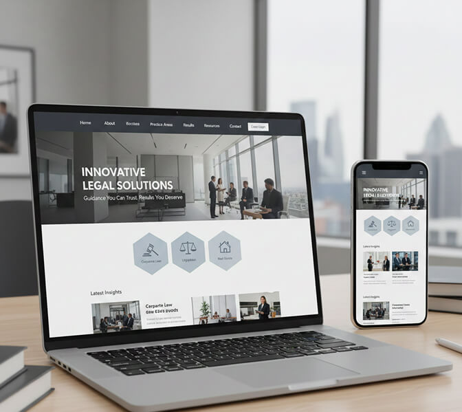 clean law firm website navigation structure