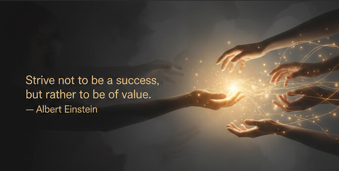 LinkedIn cover photo with purpose quote example