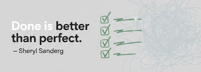 Professional LinkedIn banner with drive quote