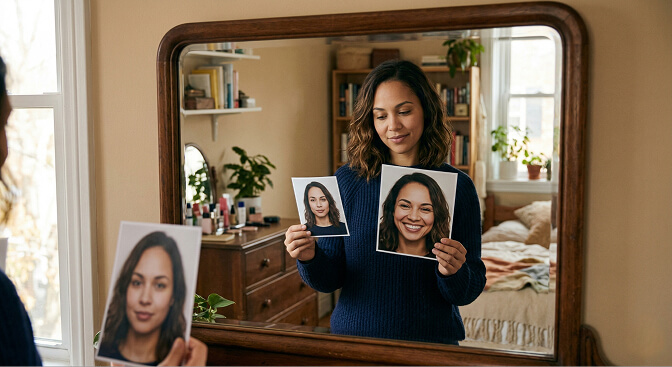 The psychology behind choosing a LinkedIn headshot showing the gap between self perception and how others perceive your photo