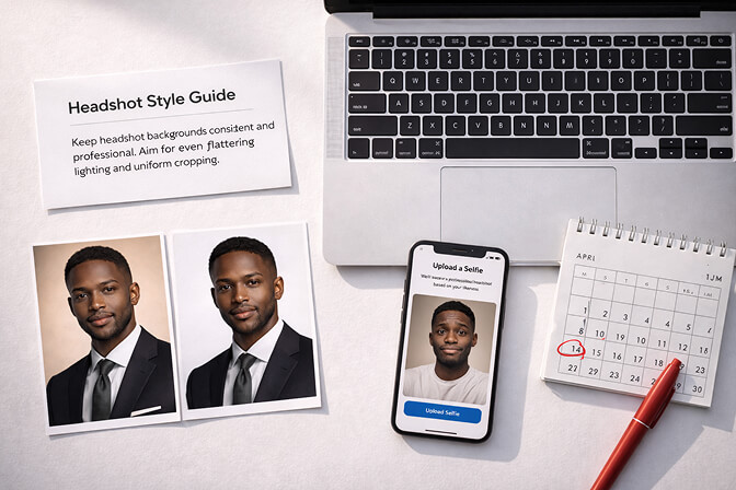 Step by Step Guide to Matching Team Headshots