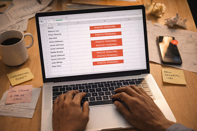 No Photographer on Standby for New Hire Headshots