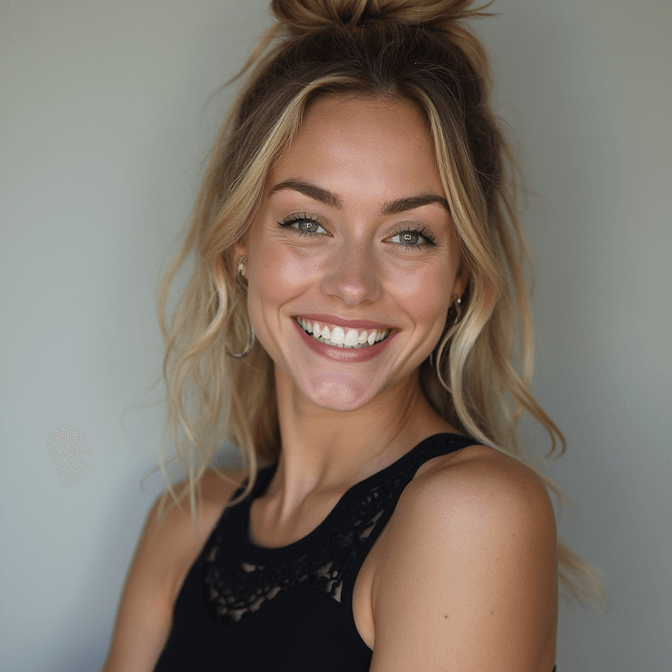The open and engaging dance headshot pose
