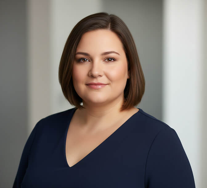 Plus size headshot tips example - confident professional photography