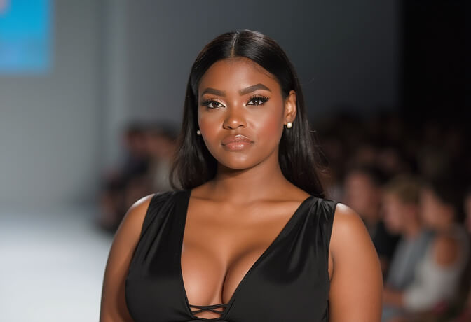 Plus-Size Model Headshot