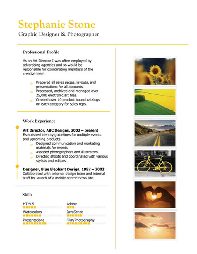 Portfolio-Integrated Resume Template