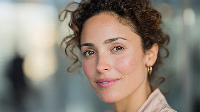 Professional headshot creating a strong first impression on a hiring manager