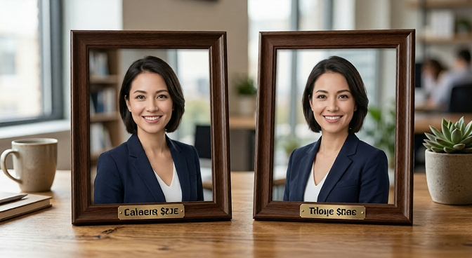 Comparison of 2024 versus 2026 AI headshot quality showing dramatic improvements in skin texture lighting and realism