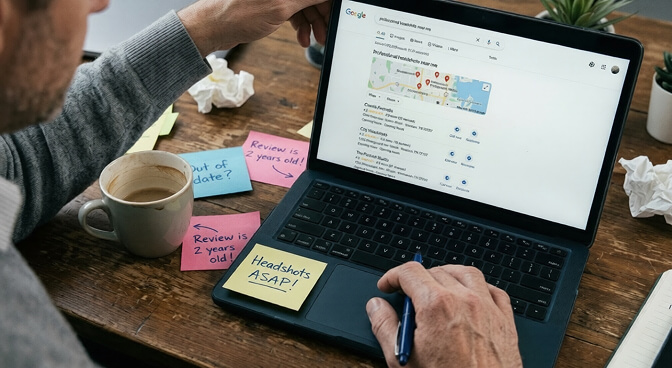 The real cost of searching for professional headshots near me showing hidden time and money expenses of studio sessions