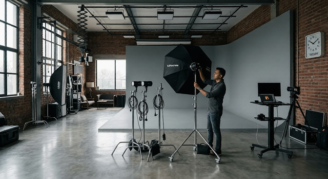 Three scenarios where booking a studio photographer still makes sense including executive branding environmental portraits and actor headshots
