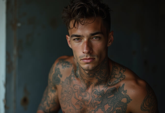 Tattoo or Alt Fashion Model Headshot