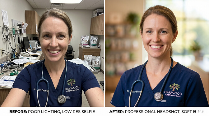 Your Veterinarian Headshot Is the First Appointment