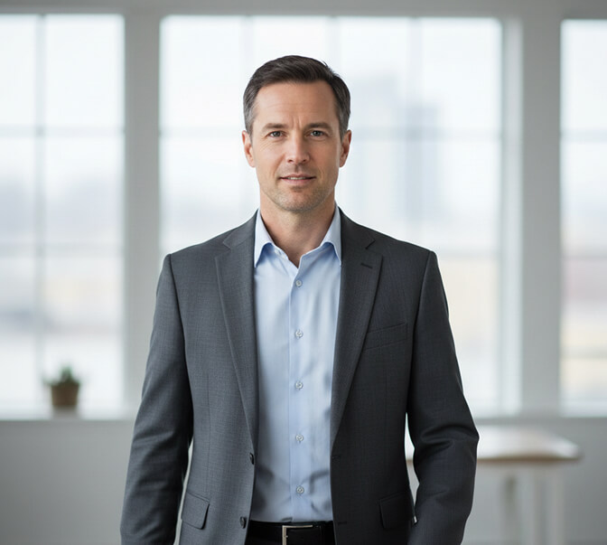 Walking towards camera male corporate portrait pose