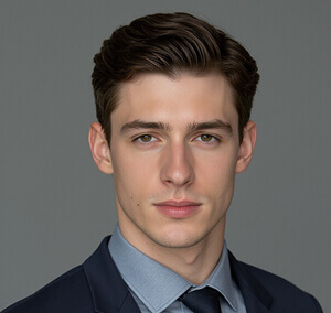 Professional headshot of a man in suit with a neutral background.