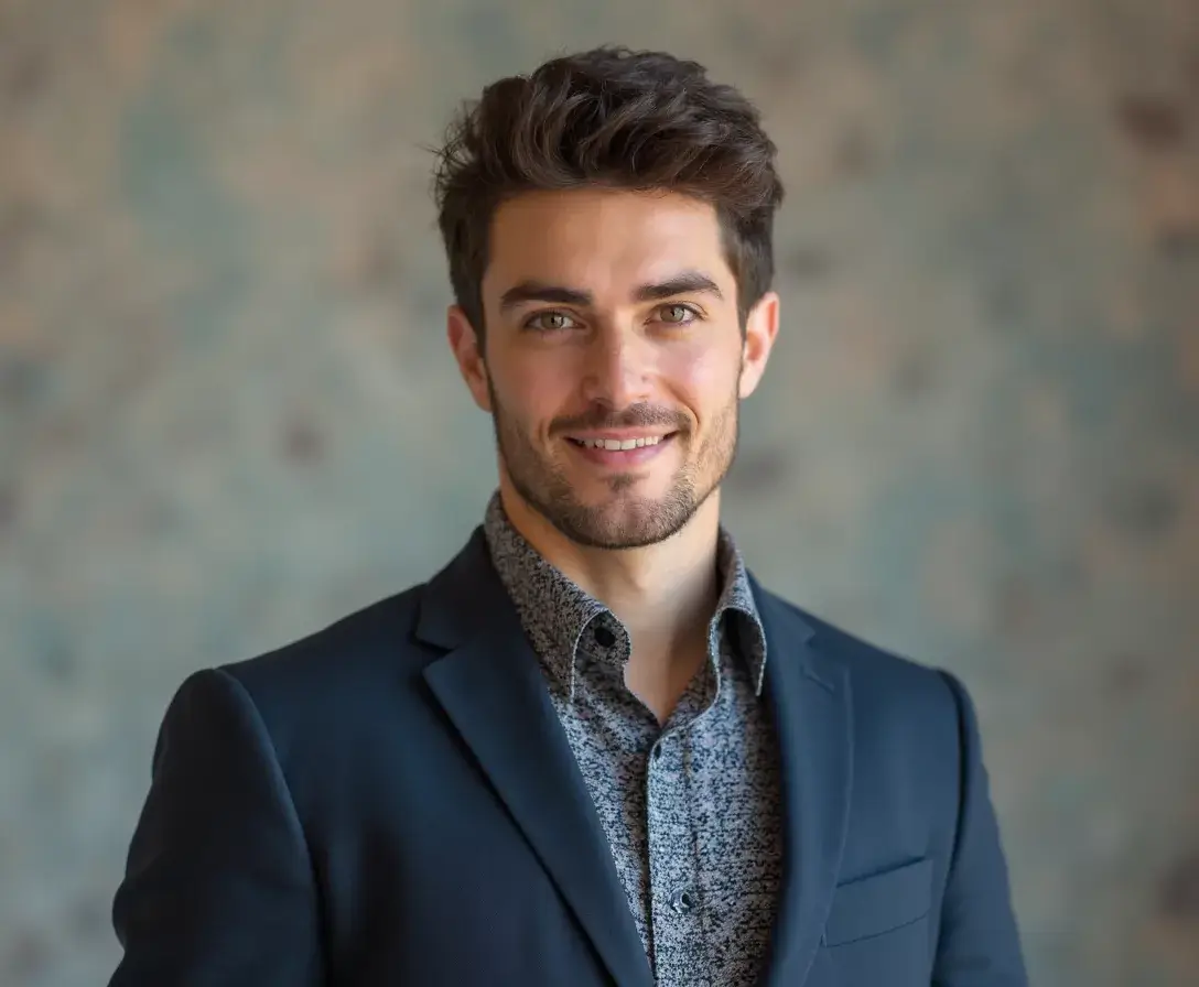 Professional linkedin headshot of a man