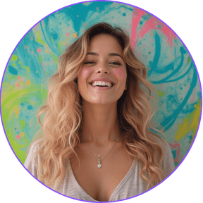 YouTube PFP with colorful painted background