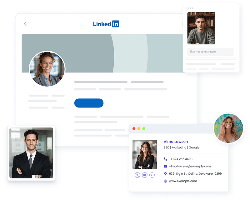 Free AI tools for professional headshots and LinkedIn profiles