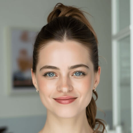 AI-generated professional headshot of a young woman