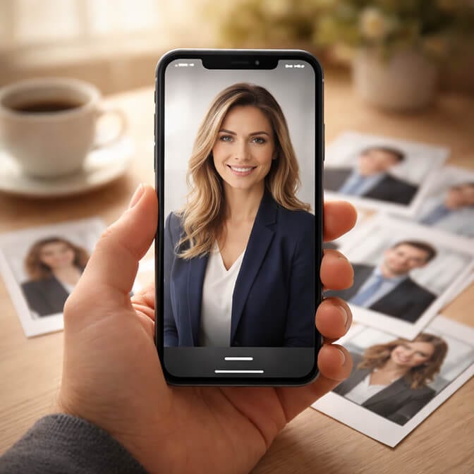 Comparison of the same prompt applied to a general AI image tool versus a dedicated AI headshot generator showing likeness preservation
