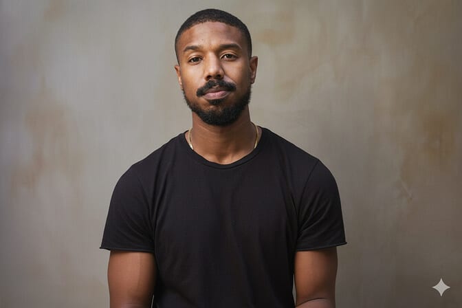 professional actor headshot of Michael B. Jordan