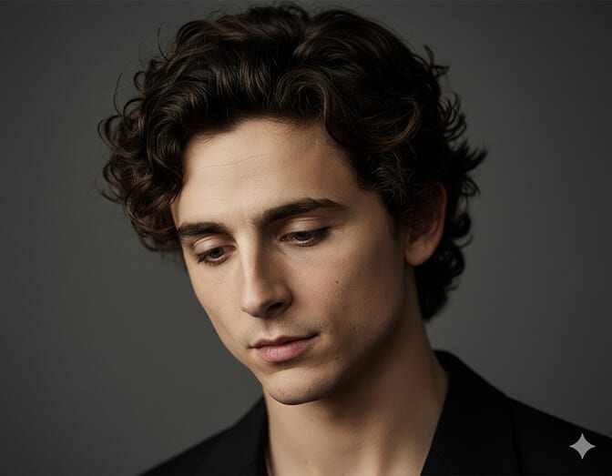 professional actor headshot of Timothée Chalamet
