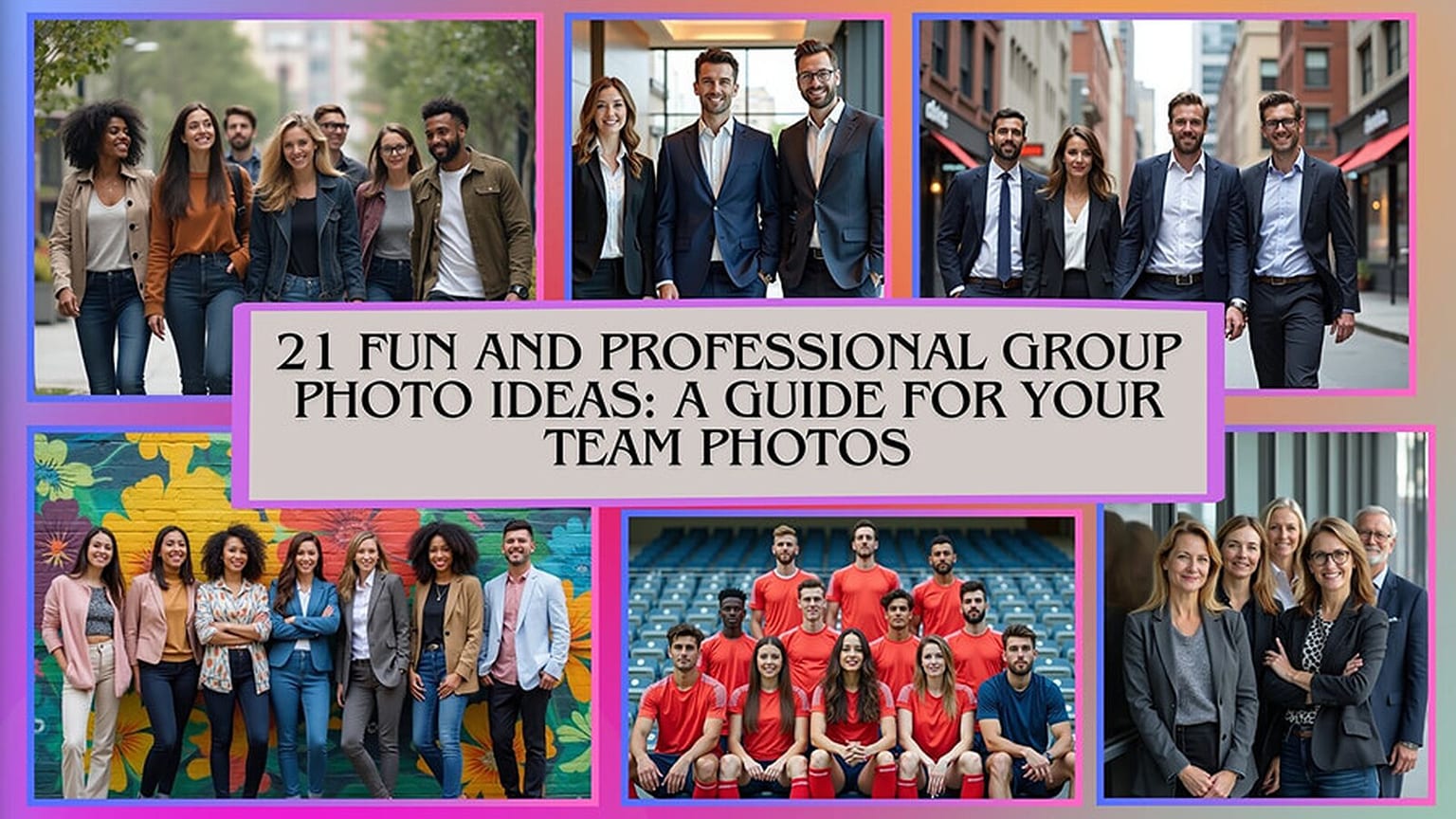 30 Team & Group Photo Ideas for Work: Creative, Funny, Corporate