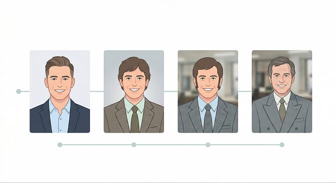 Four major LinkedIn headshot shifts in 2026 including personal branding AI detection anxiety executive visibility and photo shelf life