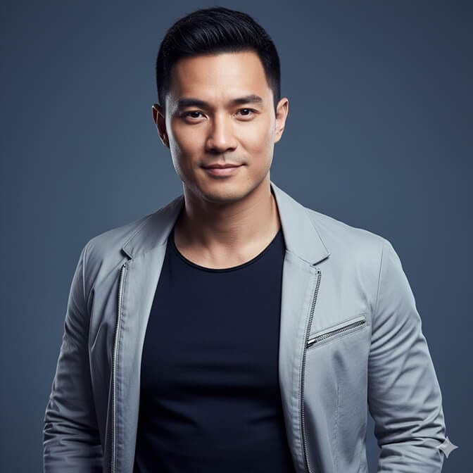 professional actor headshot of Simu Liu