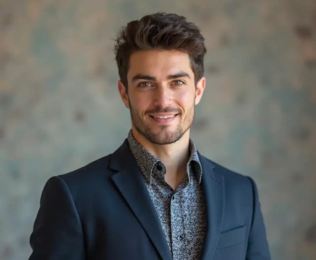 Professional linkedin headshot of a man