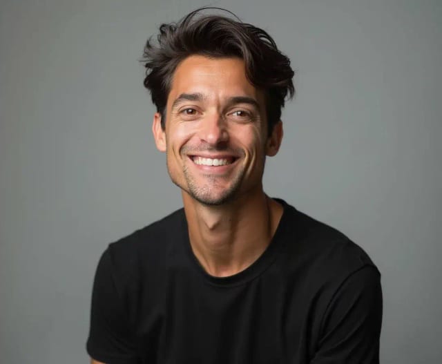 Actor headshot of a man with plain background
