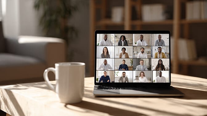 Grid of 100 AI generated headshots across different backgrounds and outfits