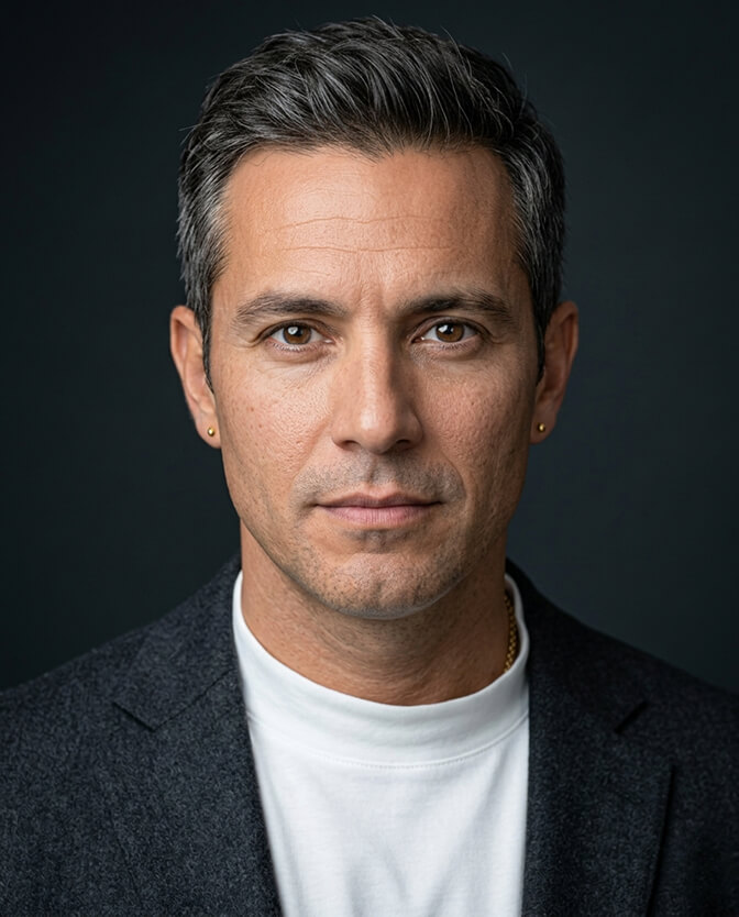 Visual summary of the hybrid headshot strategy showing AI headshots for everyday professional use and traditional photography reserved for high stakes milestone moments