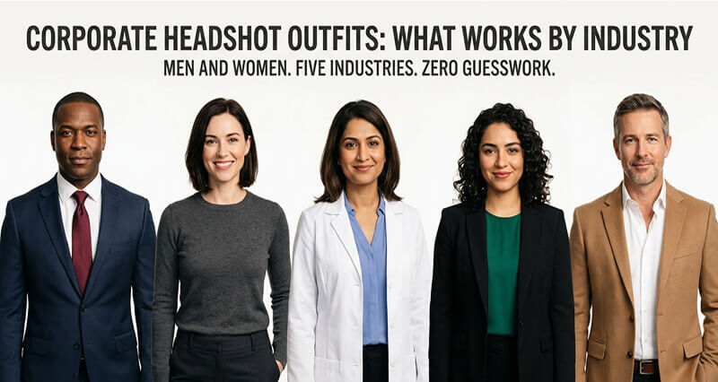 Corporate Headshot Outfits: What Works for Men & Women (by Industry)