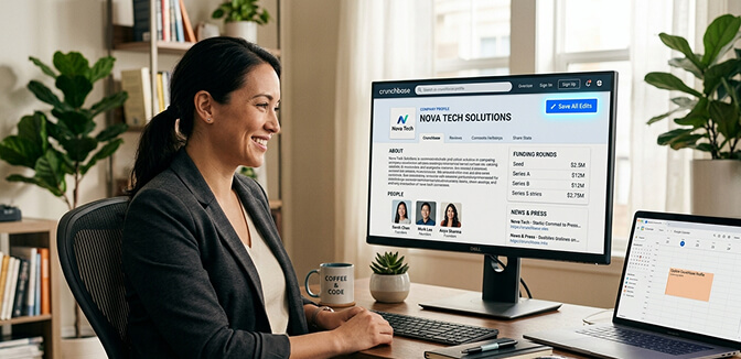 Checklist for reviewing and maintaining your Crunchbase company profile with quarterly update reminders