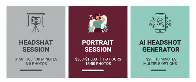 AI-generated professional headshot with studio-quality lighting and clean background