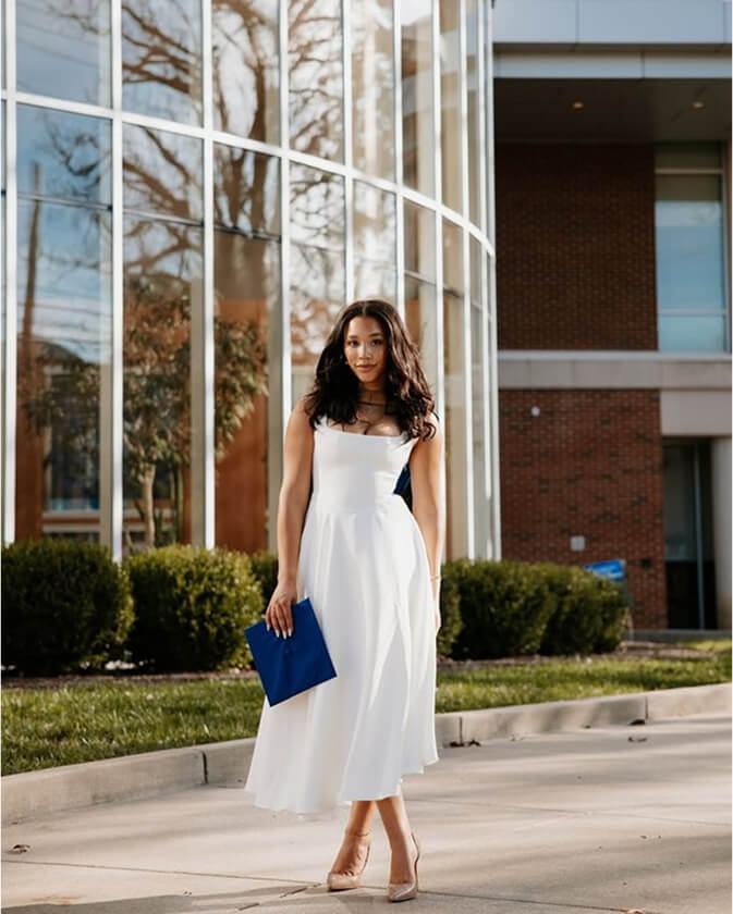 Elegant Midi Dress for Graduation