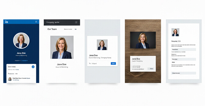 Choosing headshot background colors by platform including LinkedIn and resume