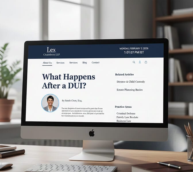 law firm blog with educational legal content for SEO