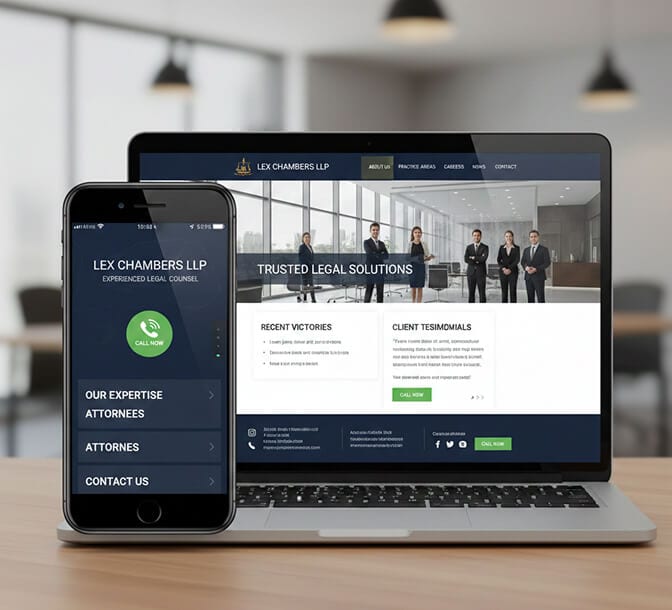 law firm website mobile responsive design on phone