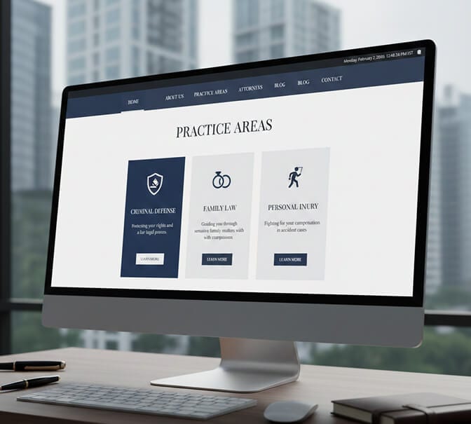 well-structured law firm practice area page example
