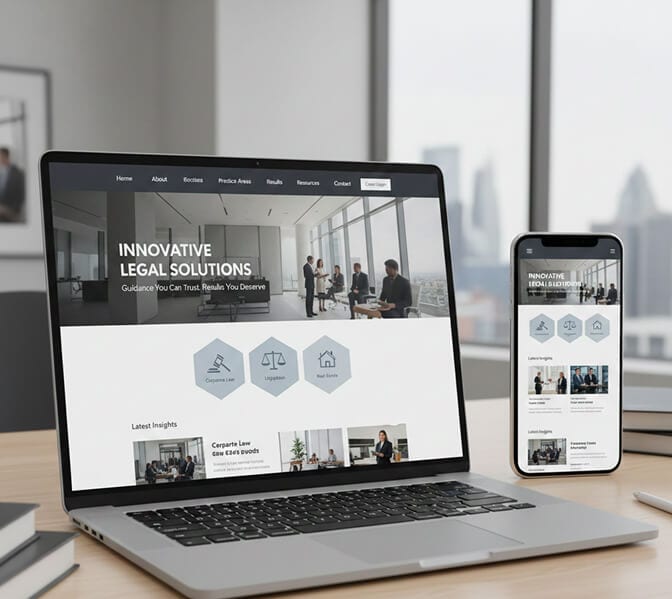 clean law firm website navigation structure