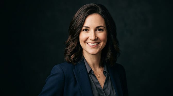 Editorial close-up headshot style with tight framing focused on face and expression ideal for LinkedIn and digital platforms