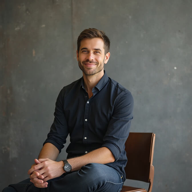 Sitting with One Leg Crossed