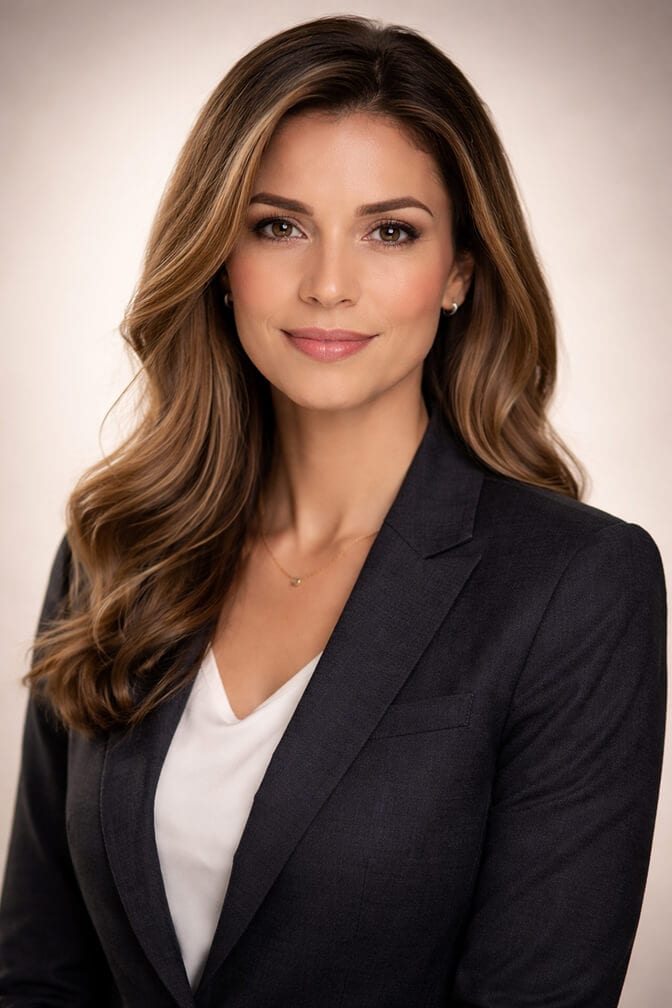 A library of AI-generated headshots from a single session showing the same person across multiple backgrounds, crops, and expressions