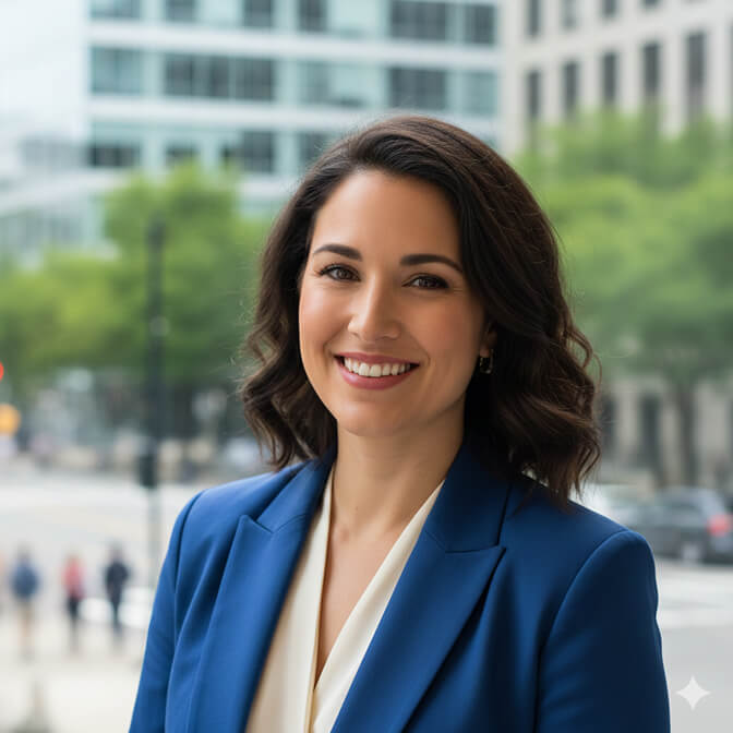 Realtor headshot with soft natural window lighting creating flattering professional look