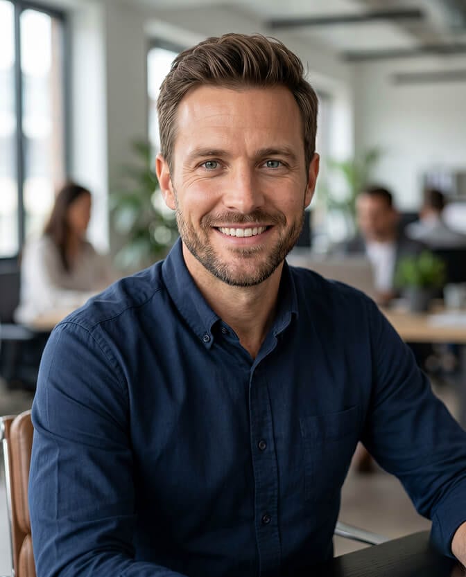 Flow diagram showing how a single headshot update starts a chain of professional outcomes from recruiter visibility to inbound messages to new role conversations